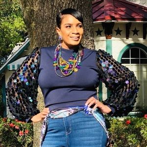 Mardi Gras colored necklace